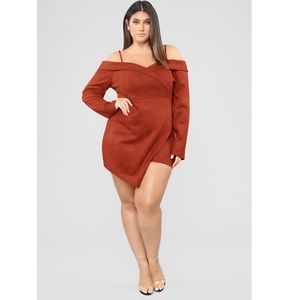fashion nova suede dress!